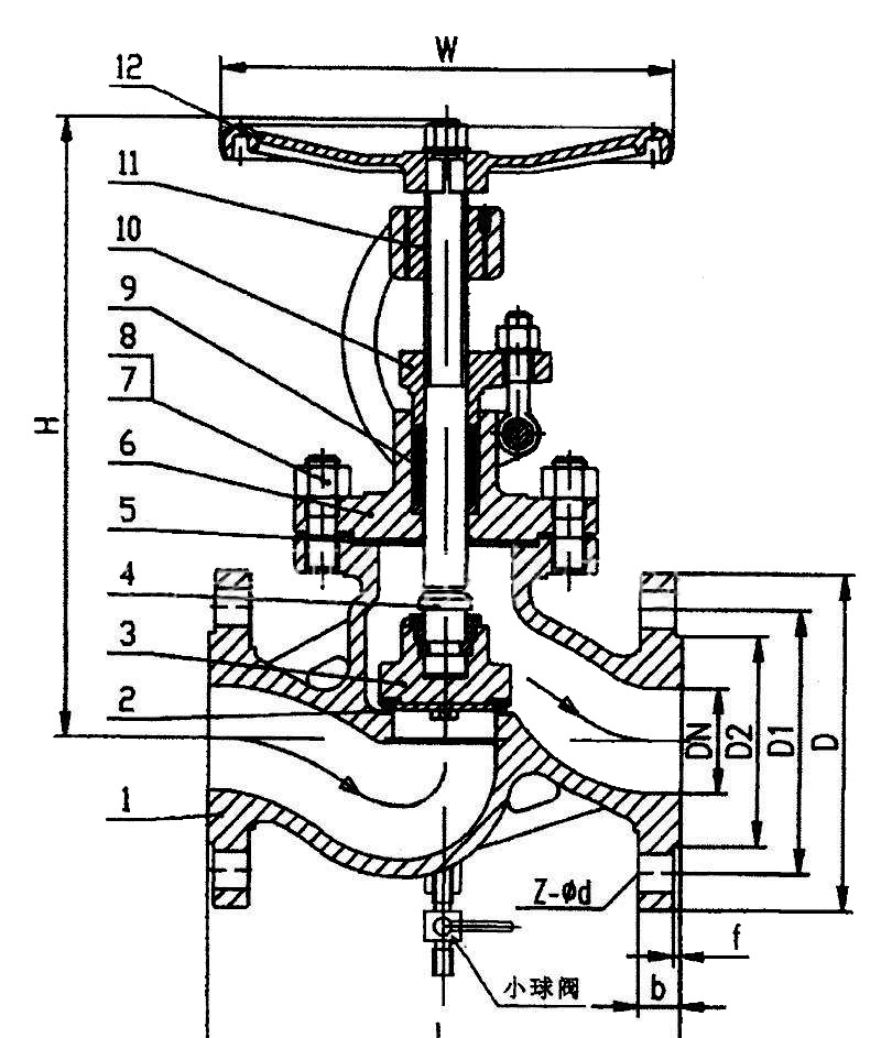 抗生素截止閥結構尺寸