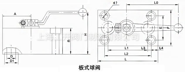 YJZQ板式高壓球閥結構尺寸
