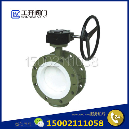 D341F46全襯氟法蘭式蝶閥-鑄鋼襯氟蝶閥-防腐防酸蝶閥-上海工開(kāi)閥門(mén)