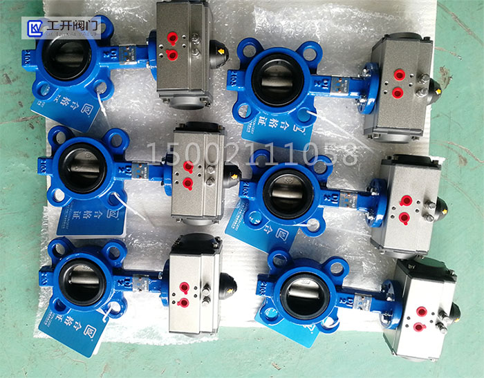 氣動(dòng)對夾式蝶閥D671X-16Q-DN50-DN65-DN80產(chǎn)品圖片